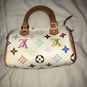Authentic Louis Vuitton multi colored Speedy purse